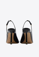 Ferragamo Dasy 95 Slingback Leather Sandals 01J469 DASY 95 779555 NERO Black