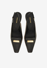 Ferragamo Dilli 55 Vara Buckle Slingback Pumps 01J471 DILLI 55 779549 NERO