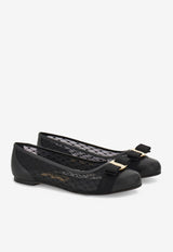 Ferragamo Varina Mesh Ballet Flats 01J563 VARINA MESH 779578 NERO