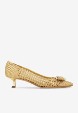 Ferragamo Zelma 40 Vara Bow Pumps 01J645 ZELMA 40W 779562 GOLD LUX