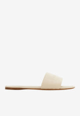 Ferragamo Hotel Logo Leather Slides 01J658 HOTEL 781264 NAPPA MASCARPONE