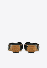 Ferragamo Bulma 45 Calf Leather Bow Sandals Black 01K210 BULMA 45 782652 BLACK