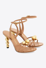 Ferragamo Karina 95 Spherical Heel Leather Sandals Beige 01K335 KARINA 95 784908 AMARETTI