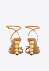 Ferragamo Karina 95 Spherical Heel Leather Sandals Beige 01K335 KARINA 95 784908 AMARETTI