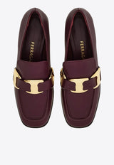 Ferragamo Limania Maxi Vara Leather Loafers Bordeaux 01K440 LIMANIA 785625 OXBLOOD