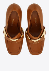 Ferragamo Limania 95 Maxi Vara Leather Pumps Beige 01K441 LIMANIA 95 785536 NATURALE