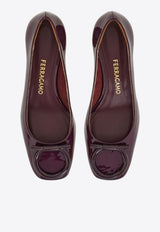 Ferragamo Mara 40 Patent Leather Pumps Bordeaux 01K450 MARA 40 785209 OXBLOOD
