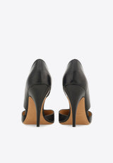 Ferragamo Moreen 95 Gancini Leather Pumps Black 01K456 MOREEN 95 784934 NERO