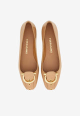Ferragamo Oxide Belt Strap Ballet Flats Beige 01K989 OXIDE 790253 AMARETTI