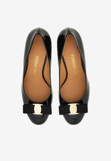 Ferragamo Carla 70 Vara Bow Pumps in Patent Leather Black 01L218 CARLA 70 20 790800 NERO