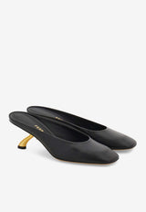 Ferragamo Safi 55 S-shaped Heel Mules Black 01L811 SAFI 55 793517 NERO