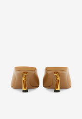 Ferragamo Safi 55 S-shaped Heel Mules Camel 01L811 SAFI 55 793518 SOFT CAMEL