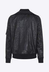 Classic Flight Leather Bomber Jacket