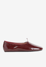 Glossy Leather Ballet Flats