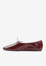 Glossy Leather Ballet Flats