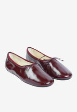 Glossy Leather Ballet Flats