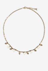 Pearly Skull Necklace