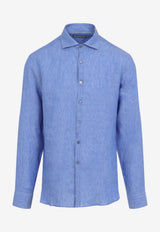 Long-Sleeved Linen Shirt