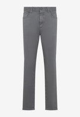 Logo Patch Straight-Leg Jeans
