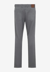 Logo Patch Straight-Leg Jeans