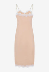 Lace-Trim Midi Dress