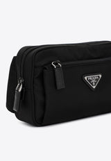 Re-Nylon and Leather Belt Bag