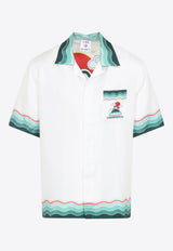 Graphic-Print Bowling Shirt