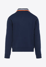 Logo-Embriodered Pique Track Jacket