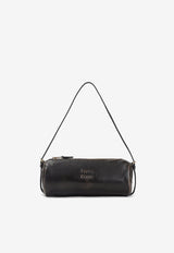 Aged-Effect Nappa Leather Shoulder Bag