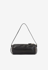Aged-Effect Nappa Leather Shoulder Bag