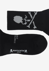 Skull Intarsia Knit Socks