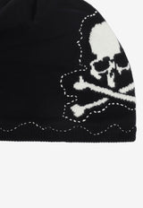 Intarsia Knit Skull Beanie