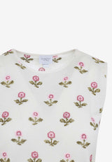 Floral-Embroidered Knit Top