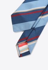 All-Over Stripes Silk Tie