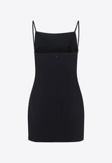 Sliced Mini Crepe Dress