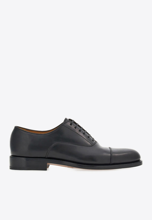 Salvatore Ferragamo Fabian Leather Oxford Shoes 021457 FABIAN 762363 NERO