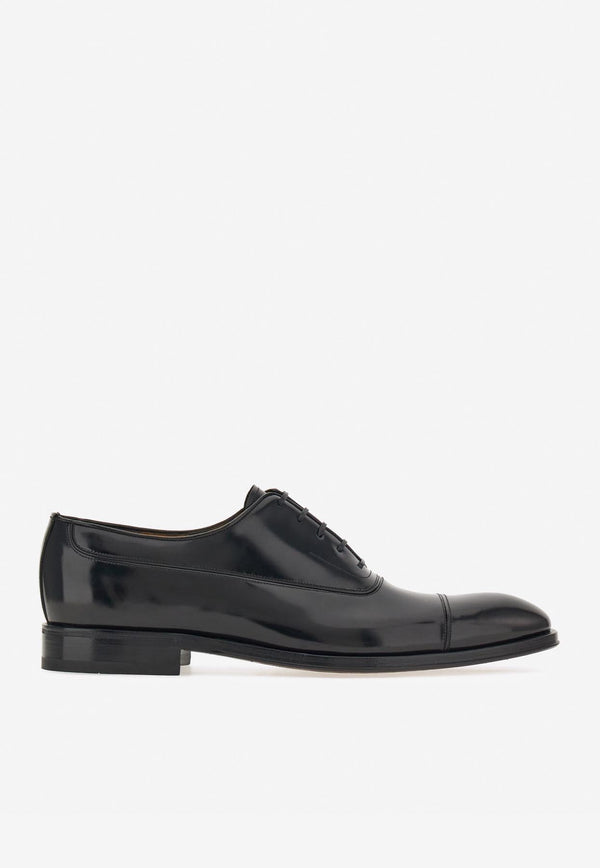 Salvatore Ferragamo Fermin Oxford Lace-Up Shoes Black 021625 FERMIN 762477 NERO