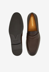 Ferragamo Funes Leather Penny Loafers Brown 021668 FUNES 774036 MUSTANG