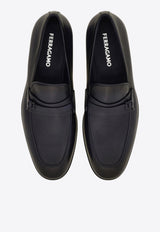 Ferragamo Desio Gancini Leather Loafers Navy 022385 DESIO 784405 NAVY