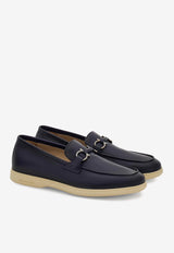 Ferragamo Cosimo Gancini Leather Loafers 028298 COSIMO 778818 MIDNIGHT