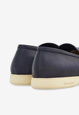 Ferragamo Cosimo Gancini Leather Loafers 028298 COSIMO 778818 MIDNIGHT