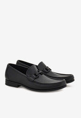 Ferragamo Grandioso2 Hammered Leather Loafers Black 029457 GRANDIOSO2 791770 NERO
