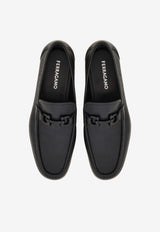 Ferragamo Grandioso2 Hammered Leather Loafers Black 029457 GRANDIOSO2 791770 NERO