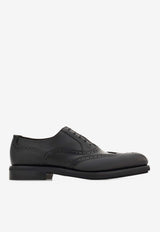 Salvatore Ferragamo Baltimora Lace-Up Brogue Shoes Black 029596 BALTIMORA 778816 NERO