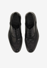 Salvatore Ferragamo Baltimora Lace-Up Brogue Shoes Black 029596 BALTIMORA 778816 NERO