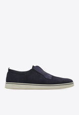 Ferragamo Alfie Suede Slip-On Sneakers Navy 02A000 ALFIE 786896 NAVY