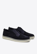 Ferragamo Alfie Suede Slip-On Sneakers Navy 02A000 ALFIE 786896 NAVY