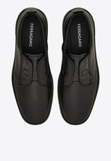 Ferragamo Alfie Leather Slip-On Sneakers Black 02A000 ALFIE 787042 NERO