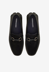 Ferragamo Almeria Leather and Suede Loafers Black 02A010 ALMERIA 784296 NERO