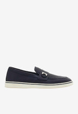 Ferragamo Tancredi Calf Leather Boat Loafers Navy 02A374 TANCREDI 789159 NAVY